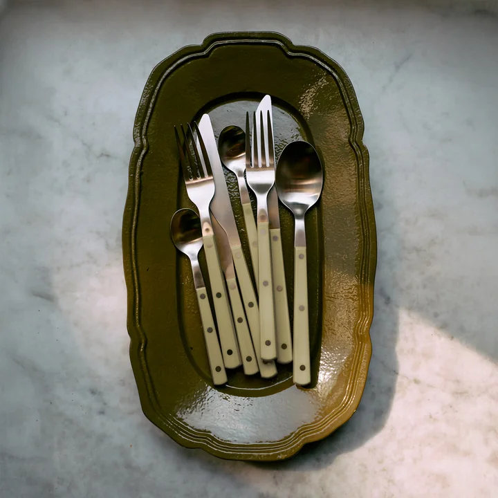 HKliving - New Classics Serviertablett, 35 x 21 cm, olive