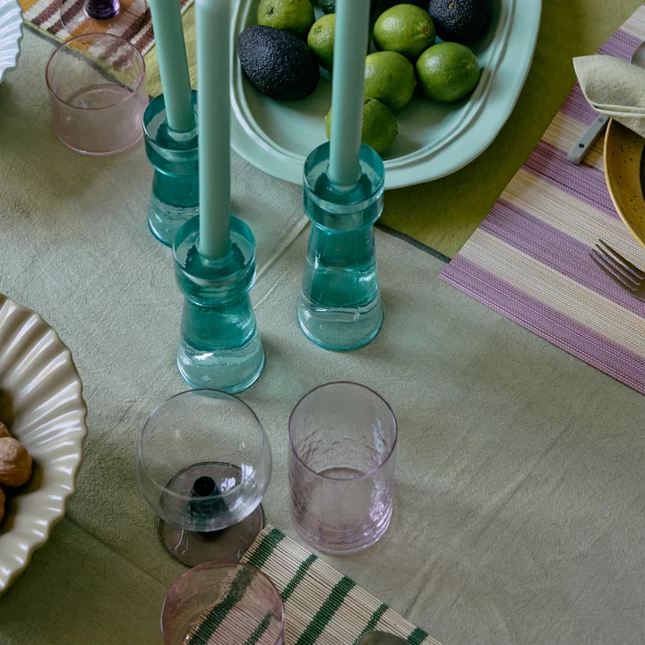 HKliving - Tube Trinkglas, H 12 cm / 400 ml, blush