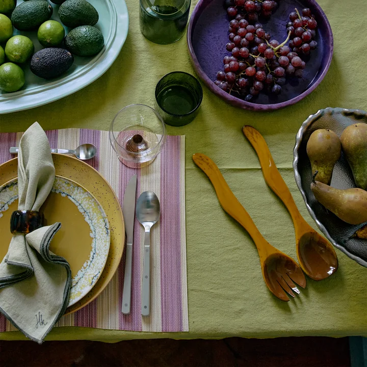 HKliving - Salat Besteck-Set, ochre (2-tlg.)