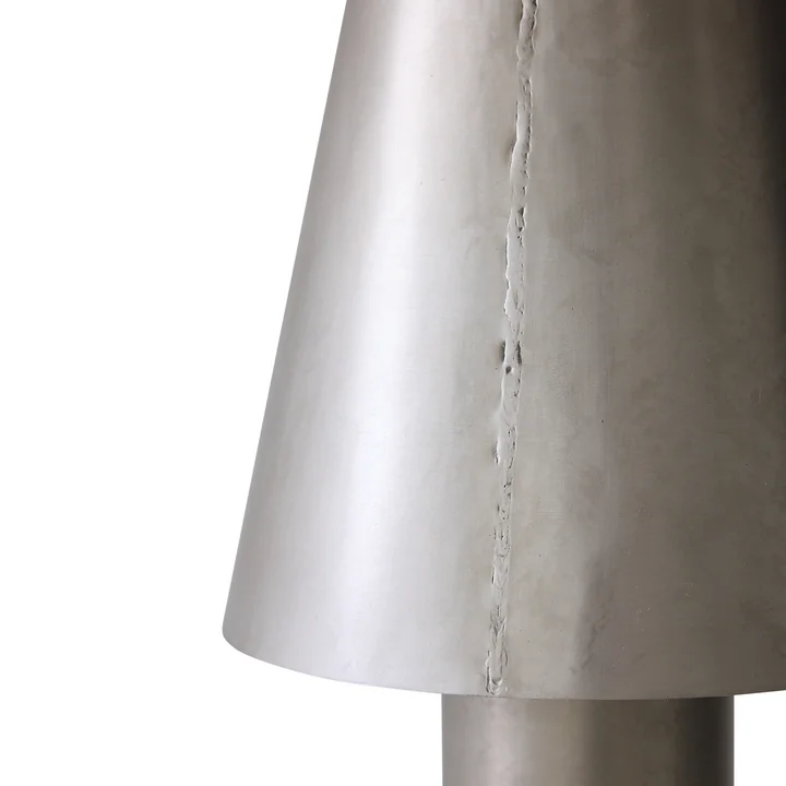 HKliving - Metal Cone Tischleuchte, silbergrau
