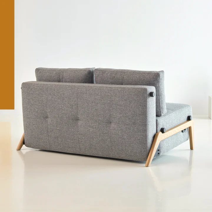 Innovation Living - Cubed 140 Schlafsofa, 148 x 98 cm, Eiche / hellgrau (565 Twist Granite)