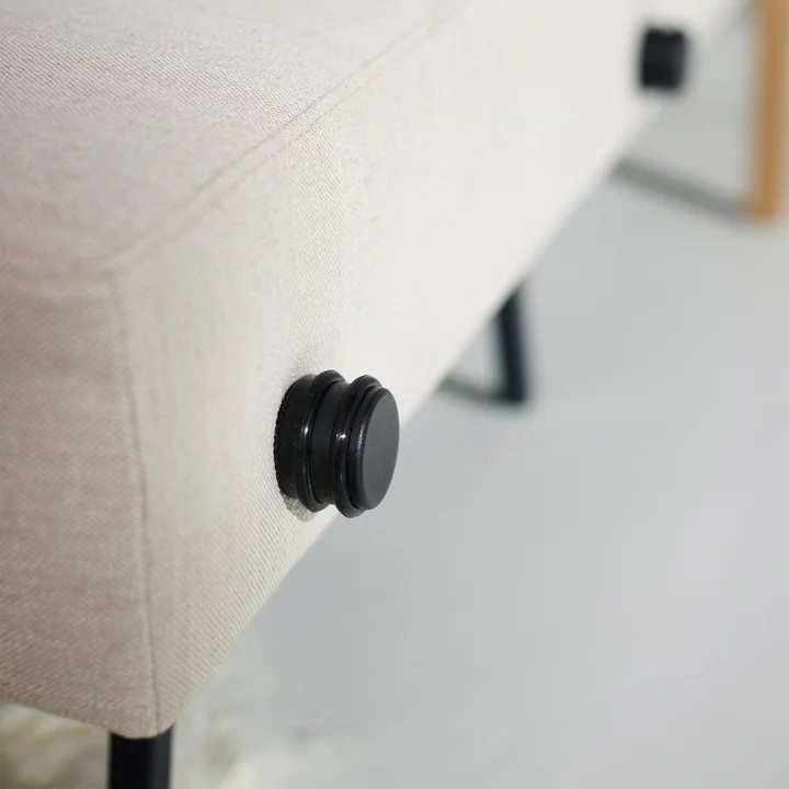 Innovation Living - Cubed 140 Schlafsofa, 148 x 98 cm, Eiche / sand (612 Blida Sand Grey)