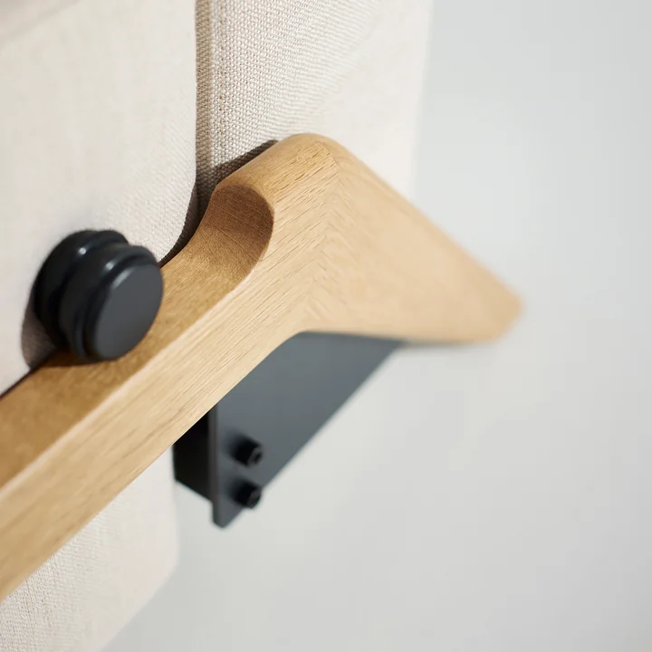 Innovation Living - Cubed 140 Schlafsofa, 148 x 98 cm, Eiche / sand (612 Blida Sand Grey)