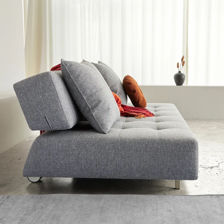 Innovation Living - Long Horn Deluxe Excess Schlafsofa, 210 x 114 cm, grau (565 Twist Granite)