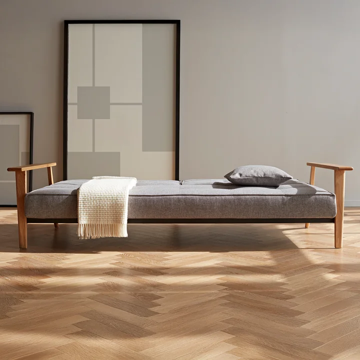 Innovation Living - Splitback Frej Schlafsofa, 232 x 99 cm, grau (521 Mixed Dance)