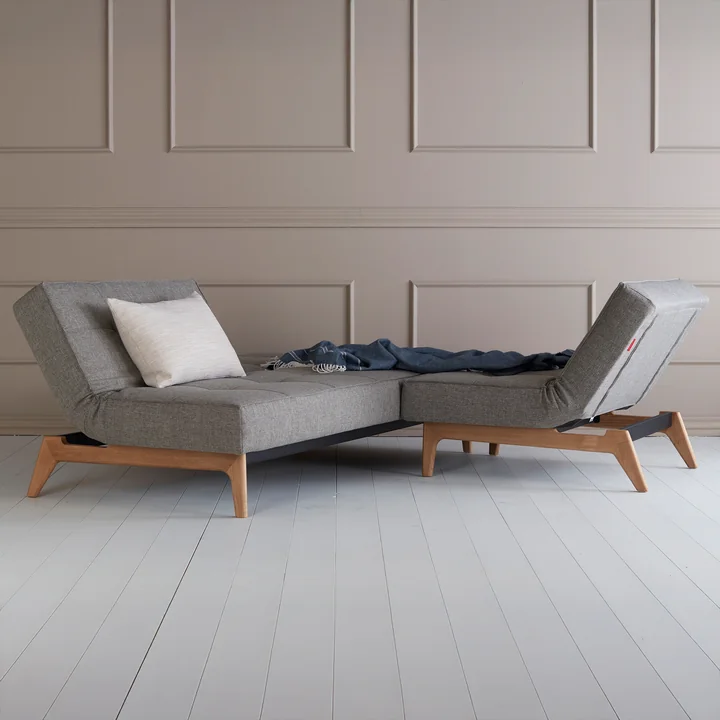 Innovation Living - Splitback Schlafsofa, 210 x 96 cm, grau (521 Mixed Dance)