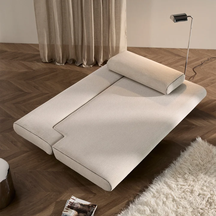 Innovation Living - Unfurl Lounger Schlafsofa, 200 x 121 cm, elfenbein (594 Corduroy)