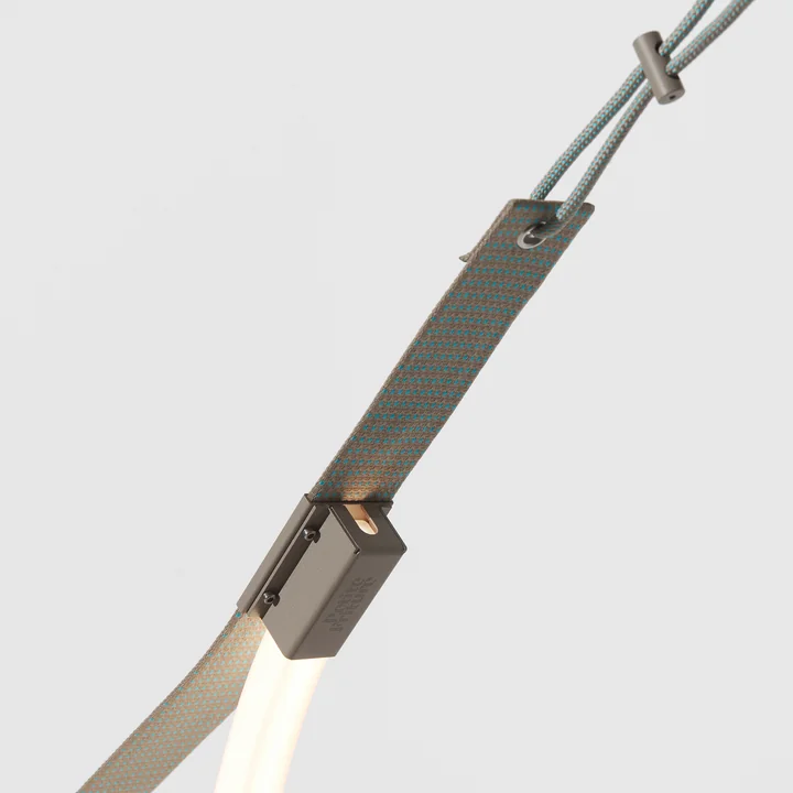 Petite Friture - Spline LED Pendelleuchte, 450 cm, beige / blau