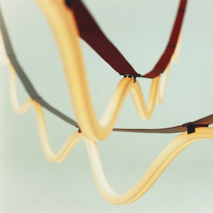 Petite Friture - Spline LED Pendelleuchte, 450 cm, braun / orange