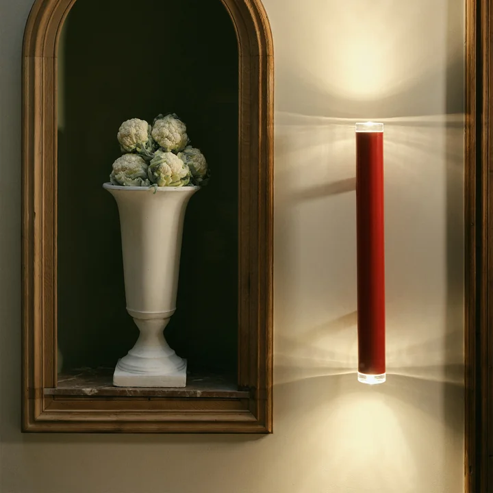 Petite Friture - Pyl LED Wandleuchte / Deckenleuchte, Large, 75 cm, rot