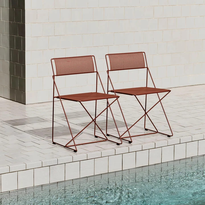 X-Line Stuhl, Outdoor, iron red von HAY