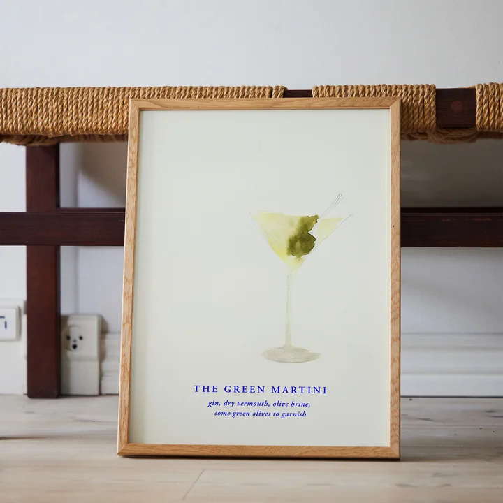 Paper Collective - The Green Martini Poster, 30 x 40 cm