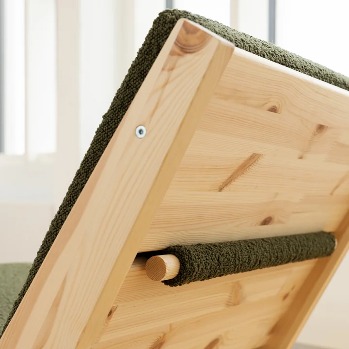 Karup Design - Sway Lounge Chair mit Sitzkissen, Kiefer natur / evergreen