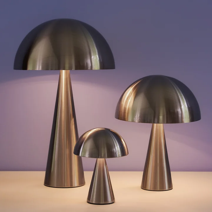 Mush Akku-Tischleuchte, silber von Hübsch Interior