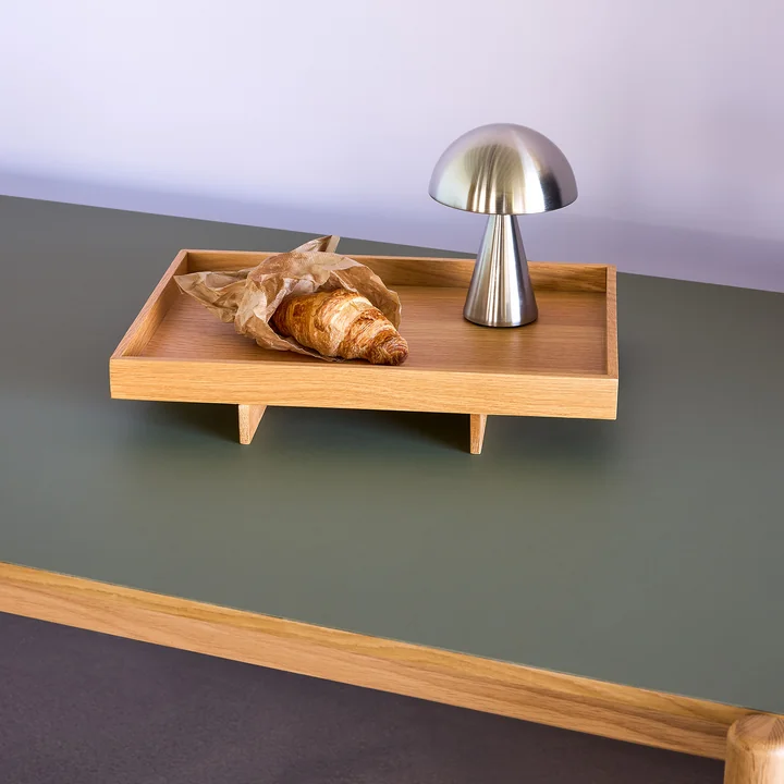 Mush Akku-Tischleuchte, Mini, silber von Hübsch Interior