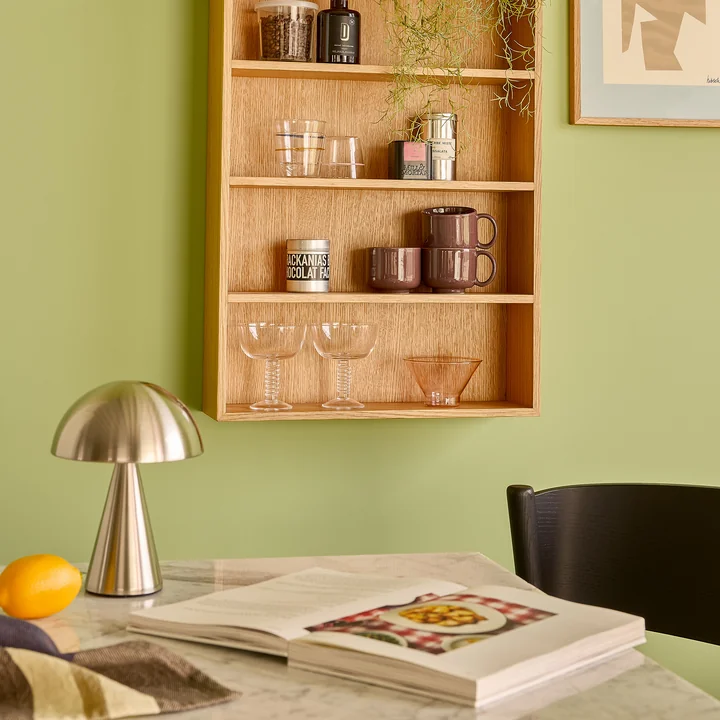 Mush Akku-Tischleuchte, Mini, silber von Hübsch Interior