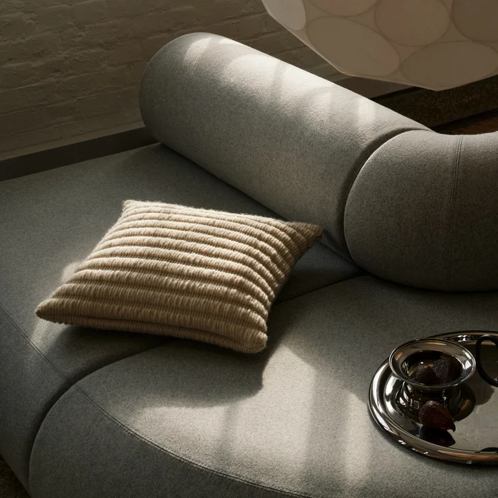 Tom Dixon - Ridge Kissen, 45 x 45 cm, natur