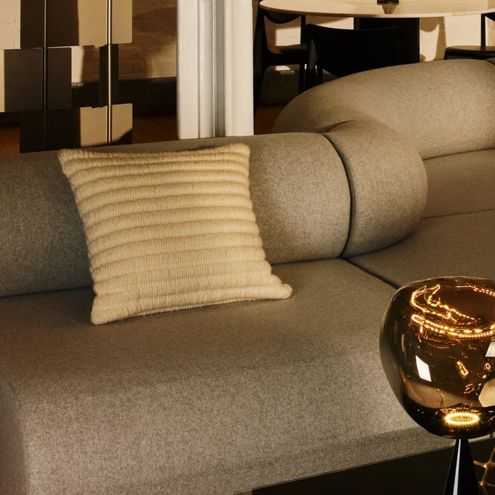 Tom Dixon - Ridge Kissen, 45 x 45 cm, natur