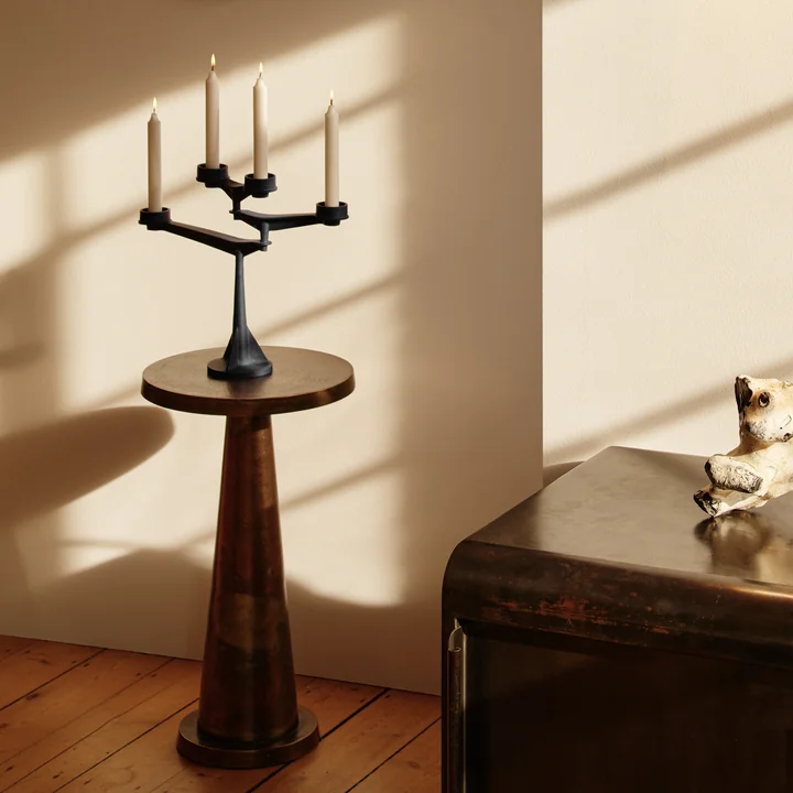 Tom Dixon - Spin Tisch-Kerzenständer Mini, blau