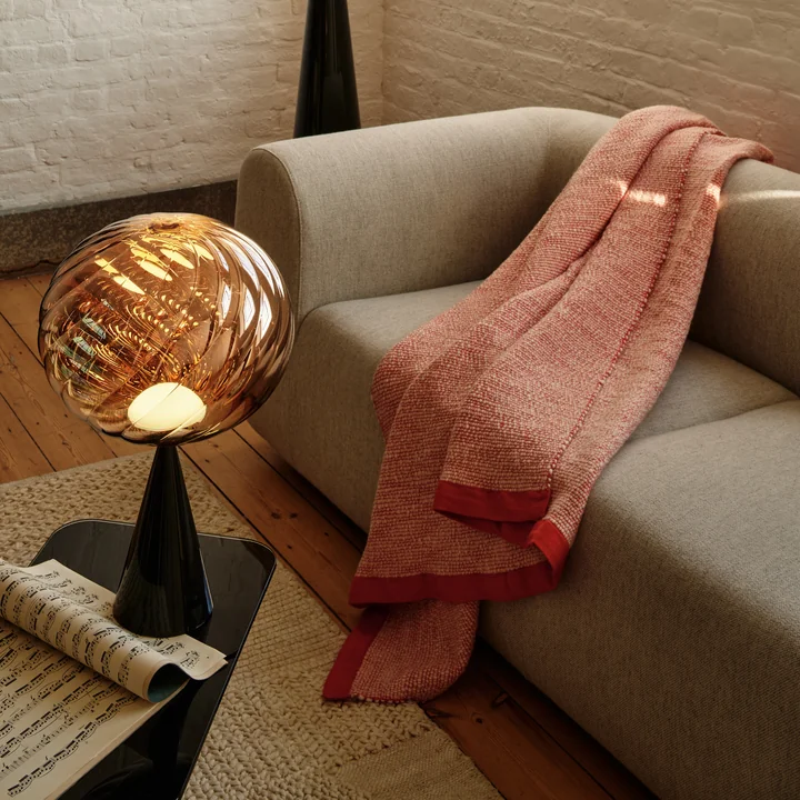 Tom Dixon - Thread Decke, 140 x 180 cm, orange / weiß