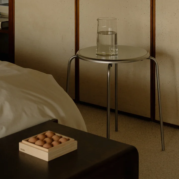 Frama - Petit Rond Hocker, Edelstahl gebürstet