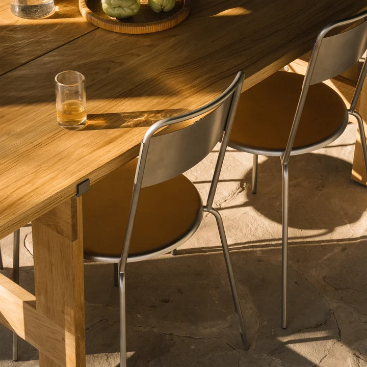 Frama - Petit Rond Stuhl, Edelstahl gebürstet