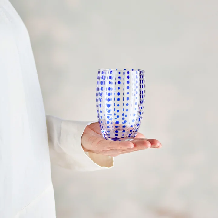 Bloomingville - Brinley Trinklas, blau (4er-Set)