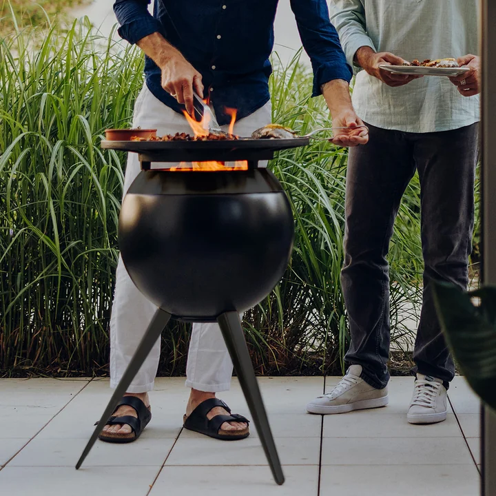 höfats - Moon 45 Plancha-Grillset hoch, all black