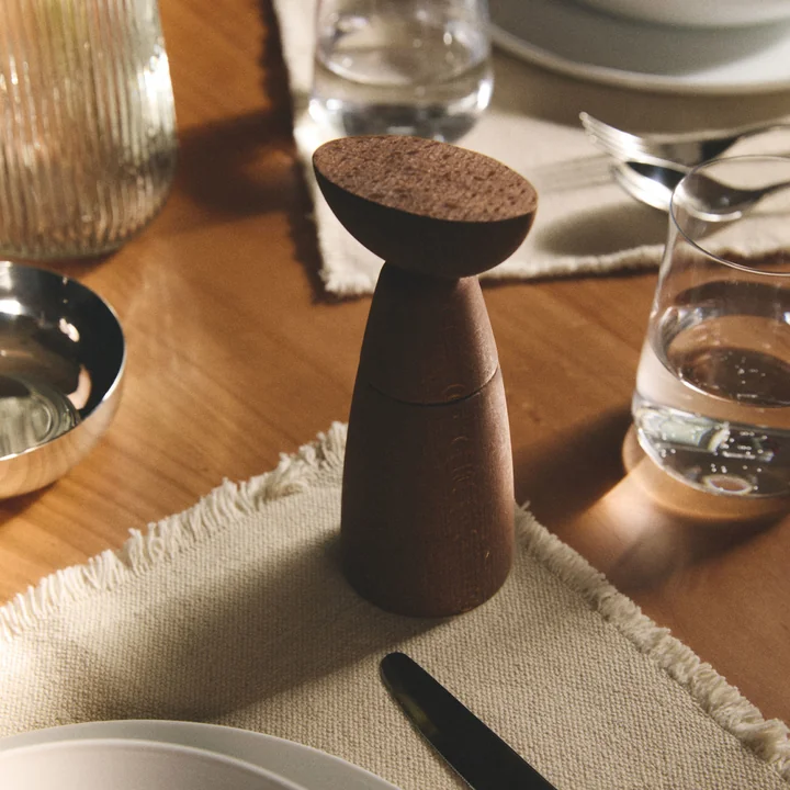 Alessi - Oaxaca Salz-/Pfeffer- und Gewürzmühle, Buche braun gebeizt