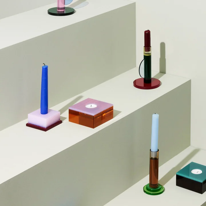 Hübsch Interior - Dust Kerzenhalter, rosa