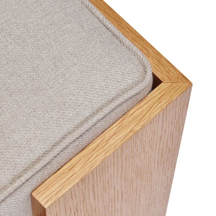 Hübsch Interior - Forma Hocker, H 46 cm, Eiche natur / sand
