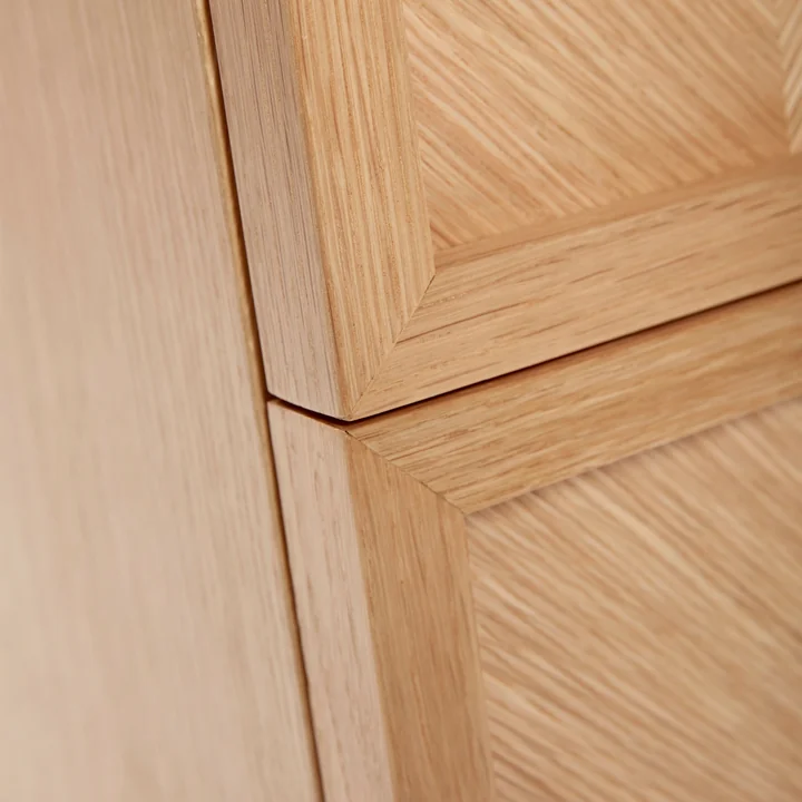 Hübsch Interior - Herringbone Nachttisch, H 60 cm, Eiche