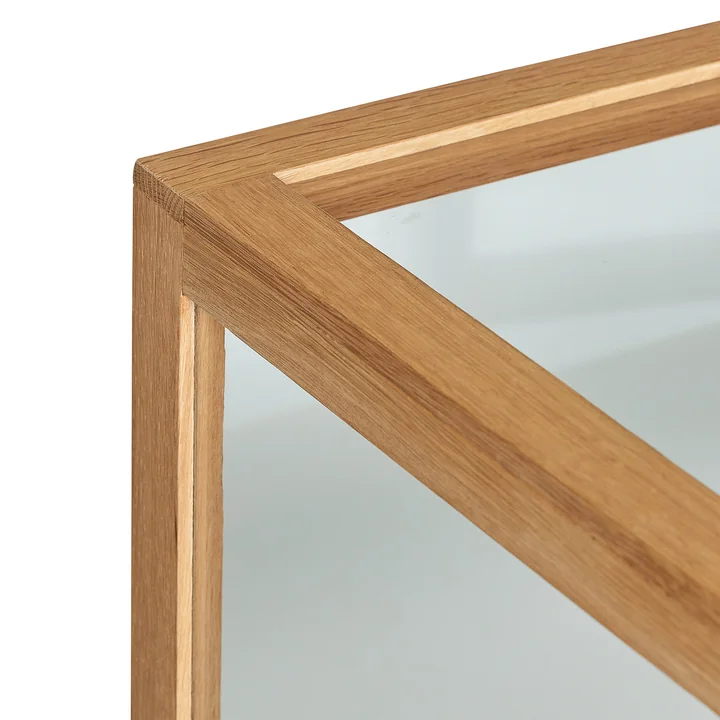 Hübsch Interior - Poetic Display Schrank, H 88 cm, Glas / Eiche natur