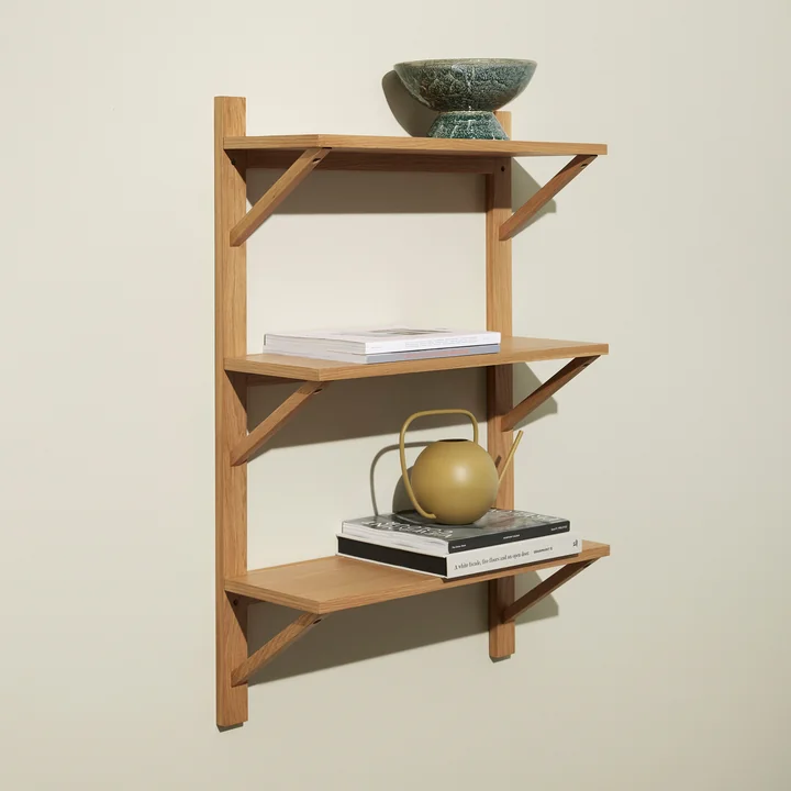 Hübsch Interior - Triarch Wandregal, 70 x 100 cm, Eiche