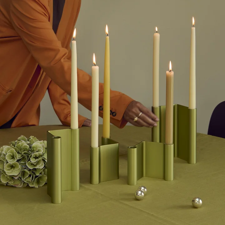 Muuto - Pair Kerzenhalter, grün
