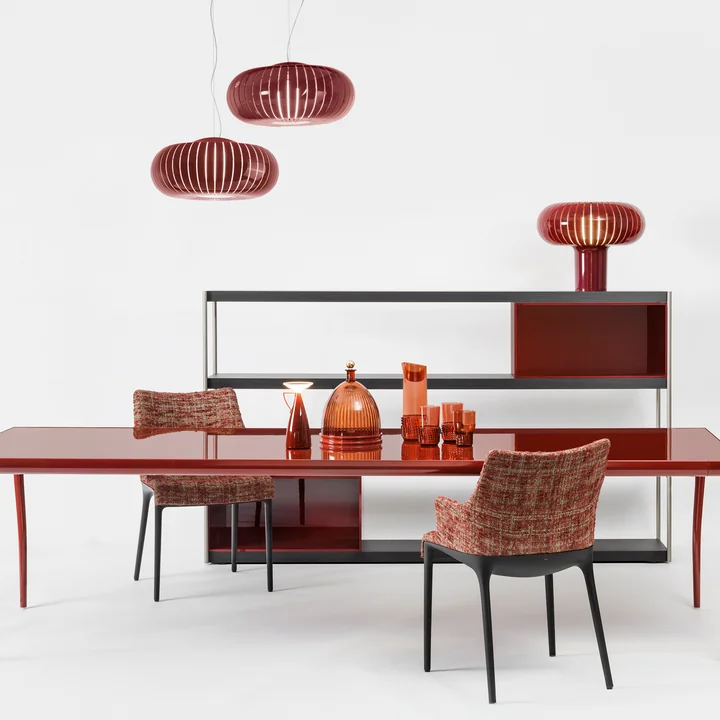 Kartell - Teresa Pendelleuchte, burgunderrot