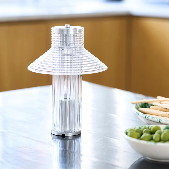 FDB Møbler - Sletterhage Akku-Tischleuchte, Aluminium silber