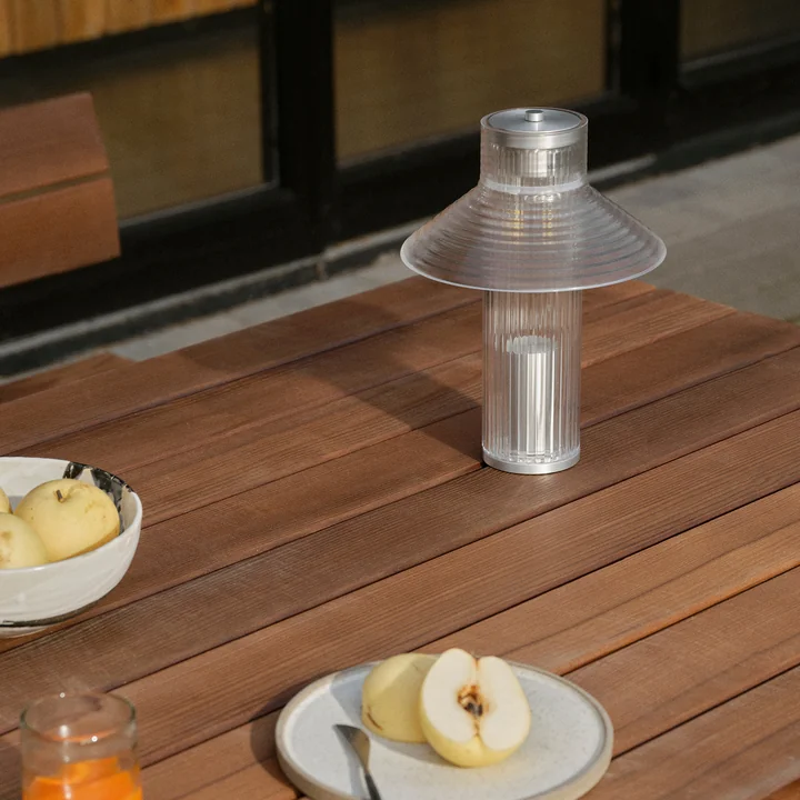 FDB Møbler - Sletterhage Akku-Tischleuchte, Aluminium silber