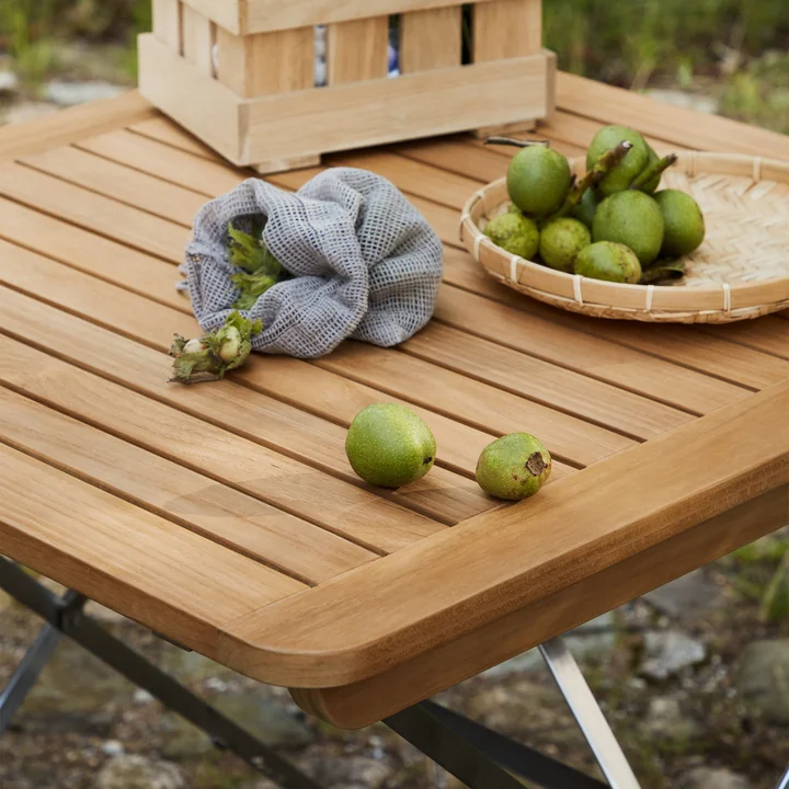 FDB Møbler - Lilleø M26 Klapptisch, 58 x 63,5 cm, Teak natur geölt