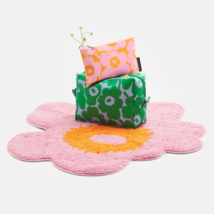 Marimekko - Unikko Badematte, 73 x 74 cm, pink / orange