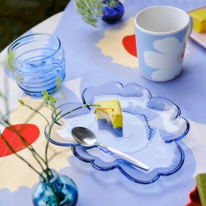Marimekko - Unikko Glasteller, 20 cm, lavendel