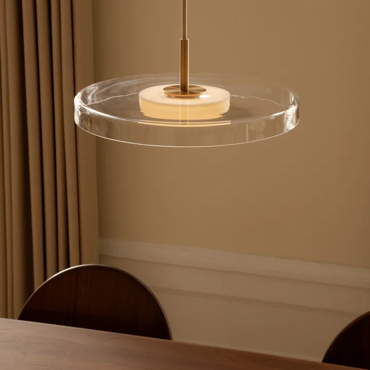 Umage - Asteria Mini LED Pendelleuchte, Messing / Glas