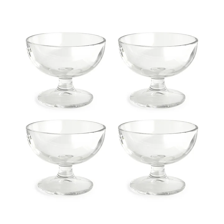 HAY - Glas Dessertschale, klar (4er Set)