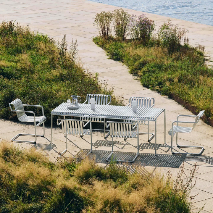 HAY - Palissade Tisch, rechteckig, 220 x 90 cm, hot galvanised