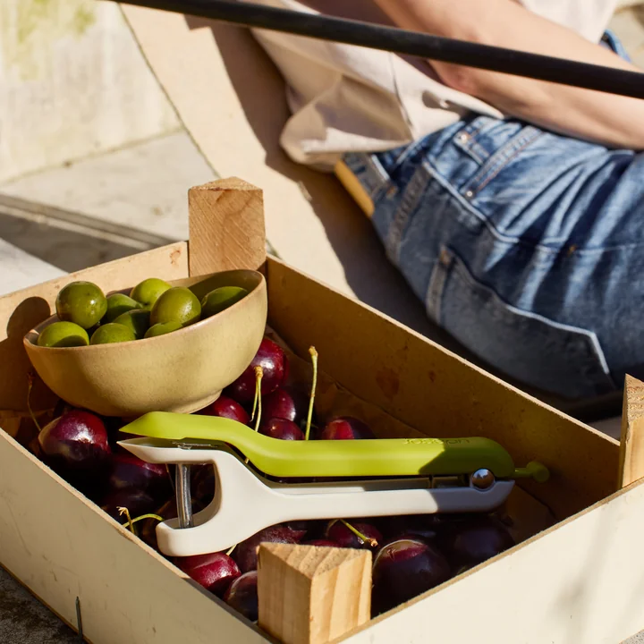 Joseph Joseph - Tweezy 2-in-1 Entkerner, stone / green