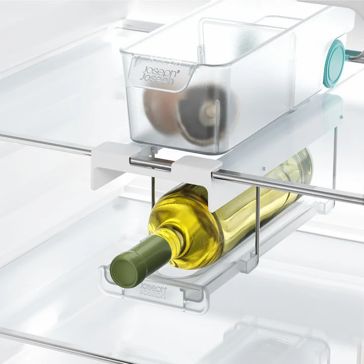 Joseph Joseph - FridgeStore Kühlschrank-Unterregalhalter für Flaschen, weiß