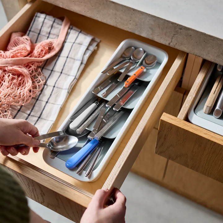 Joseph Joseph - DrawerStore Besteckkasten, kompakt, light stone