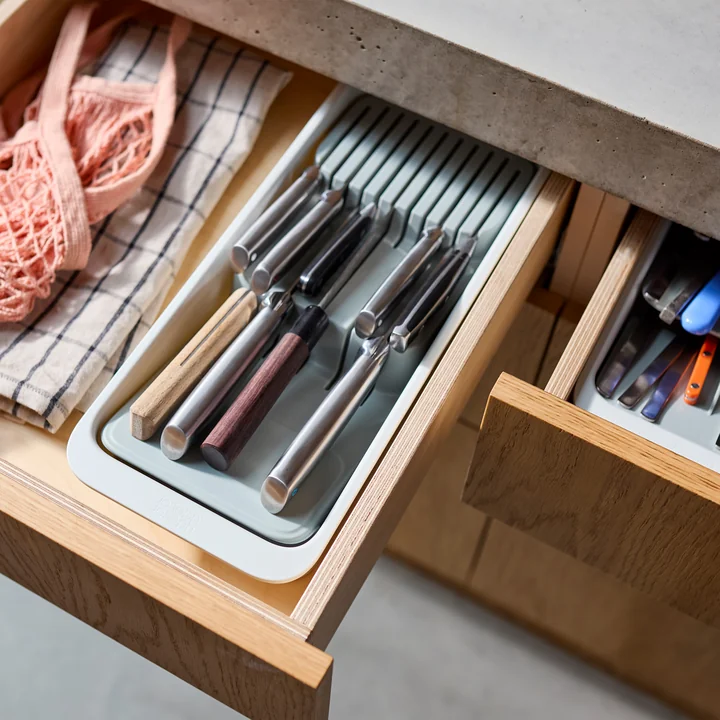 Joseph Joseph - DrawerStore Messer-Organizer, kompakt, light stone