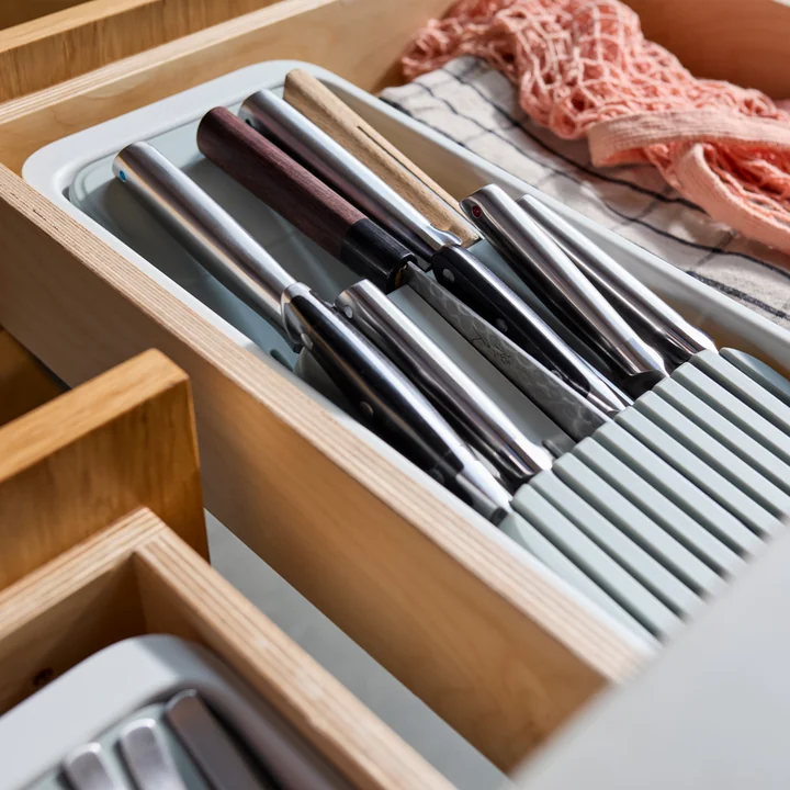Joseph Joseph - DrawerStore Messer-Organizer, kompakt, light stone