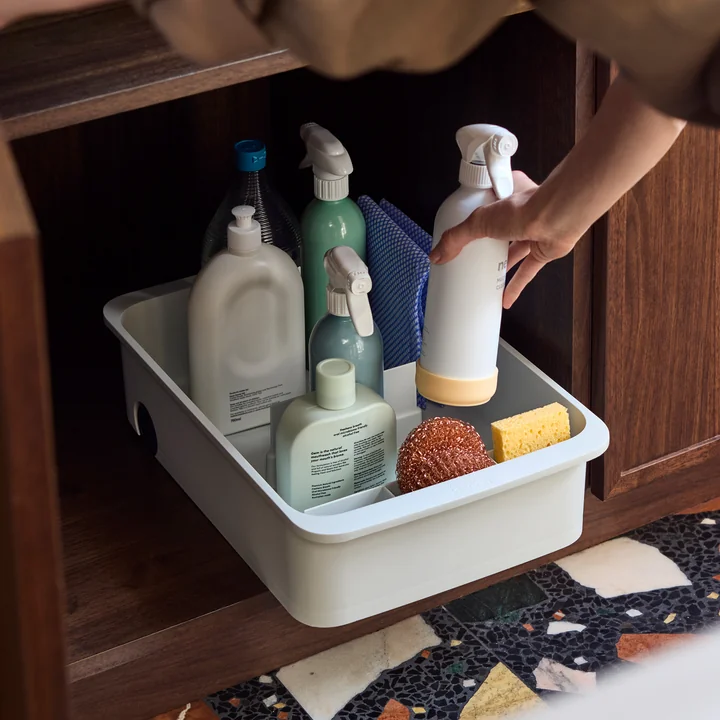 Joseph Joseph - CupboardStore Aufbewahrungsbehälter mit Rollen, large, light stone